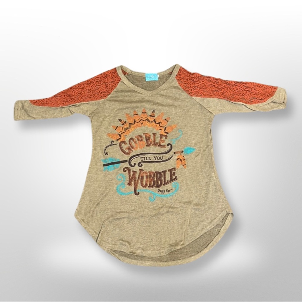 New W/o Tags Thanksgiving 3/4 Length T-shirt